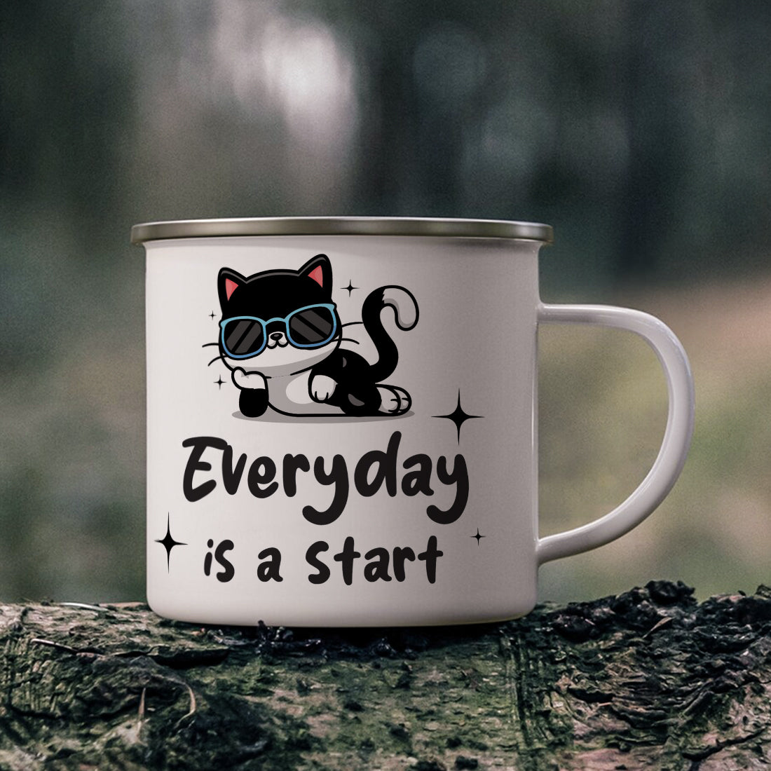 Everyday is a Start Stainless Steel Enamel Coffee Mug