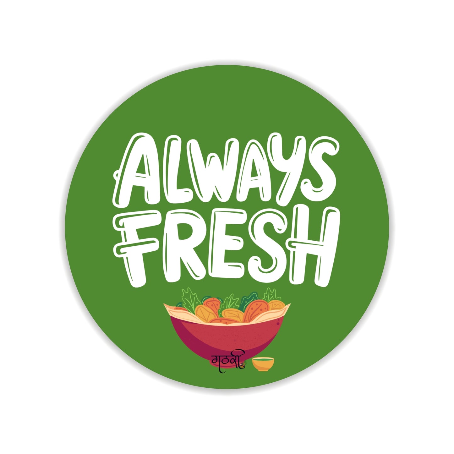 Chill Vibes and Always Fresh Set of 2 Quoted Fridge Magnet for Refrigerator