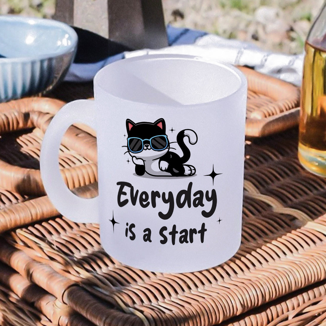 Everyday is a Start Frosted Glass Coffee Mug
