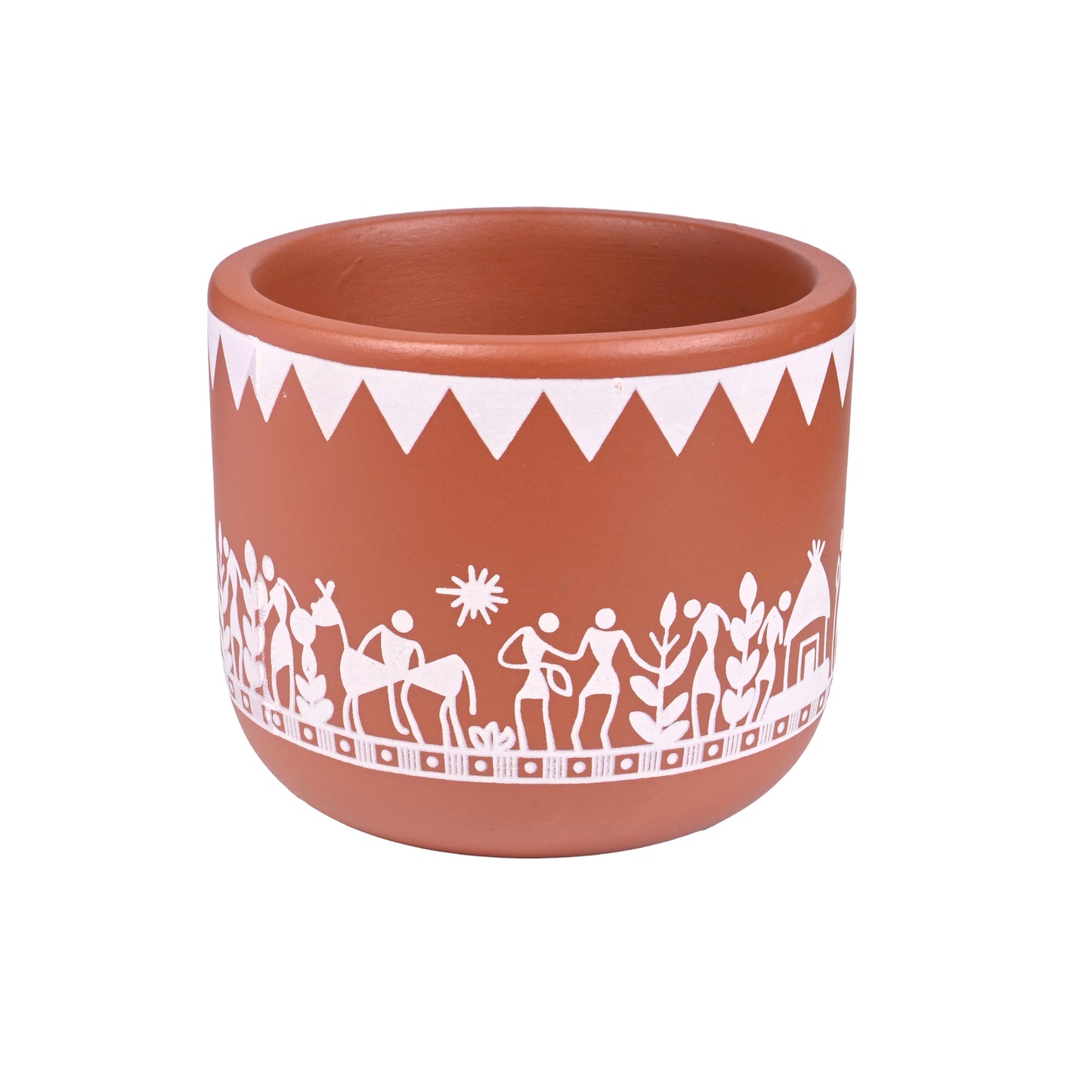 Mandala small Room/Table Planter, Handcrafted Terracotta Planter (Plant not included)