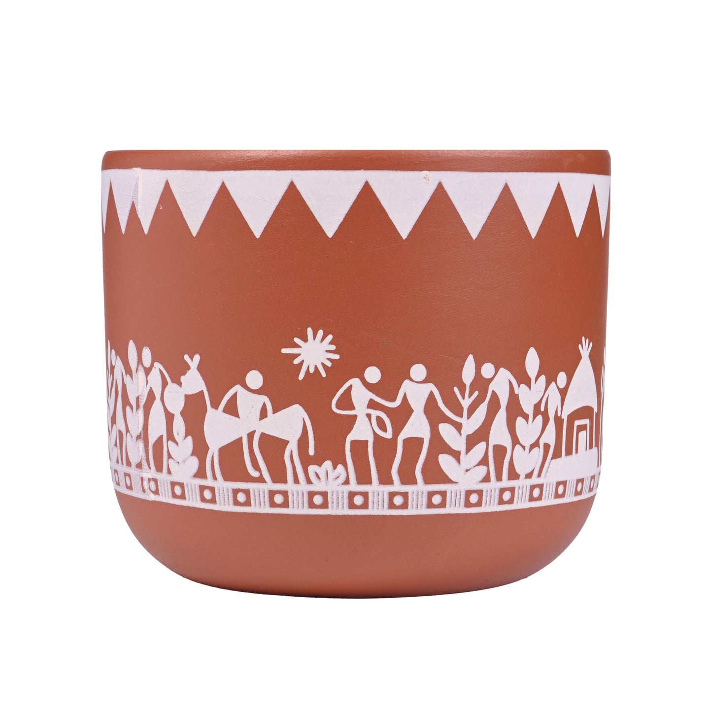 Mandala small Room/Table Planter, Handcrafted Terracotta Planter (Plant not included)