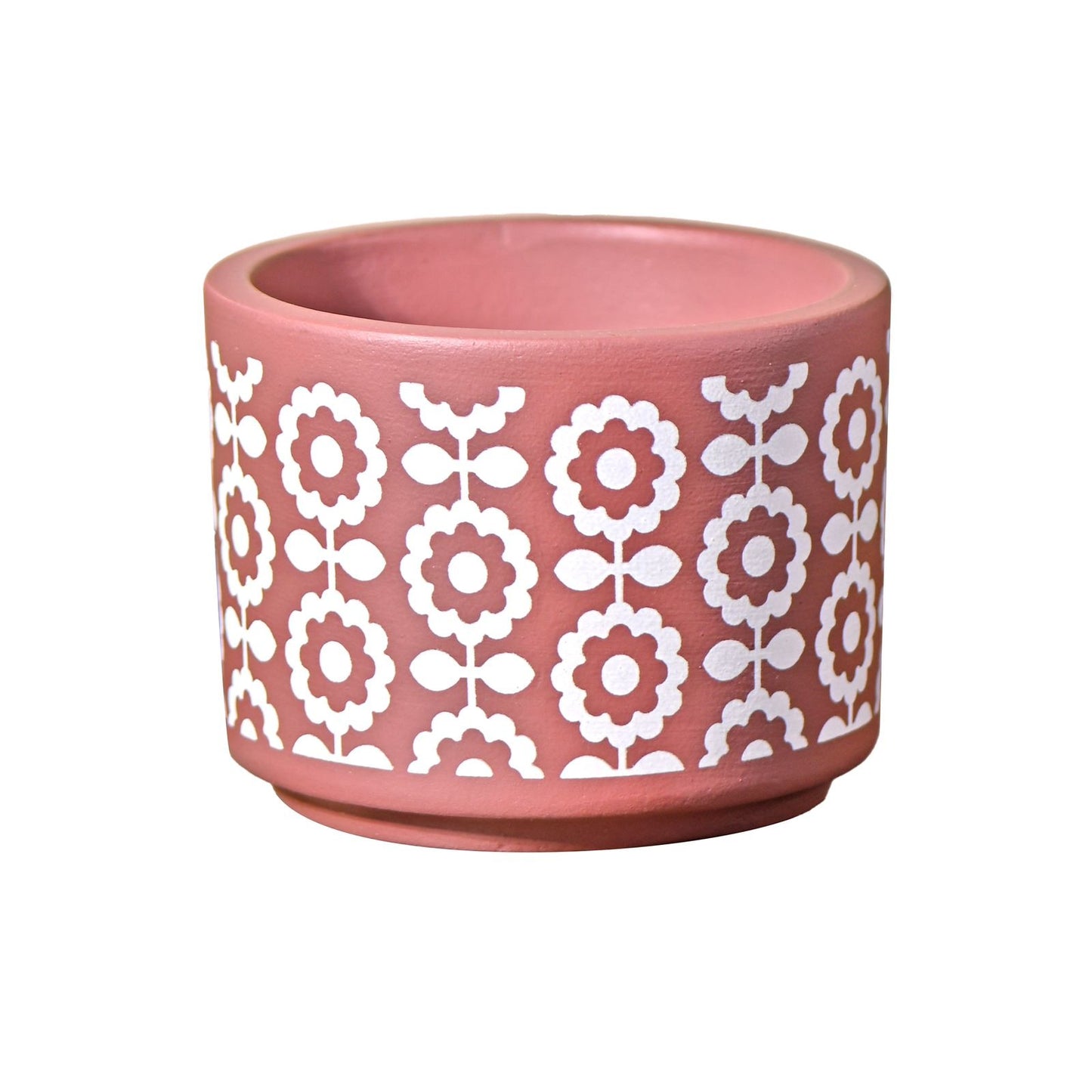 Block printed small Room/Table Planter, Handcrafted Terracotta Planter (Plant not included)