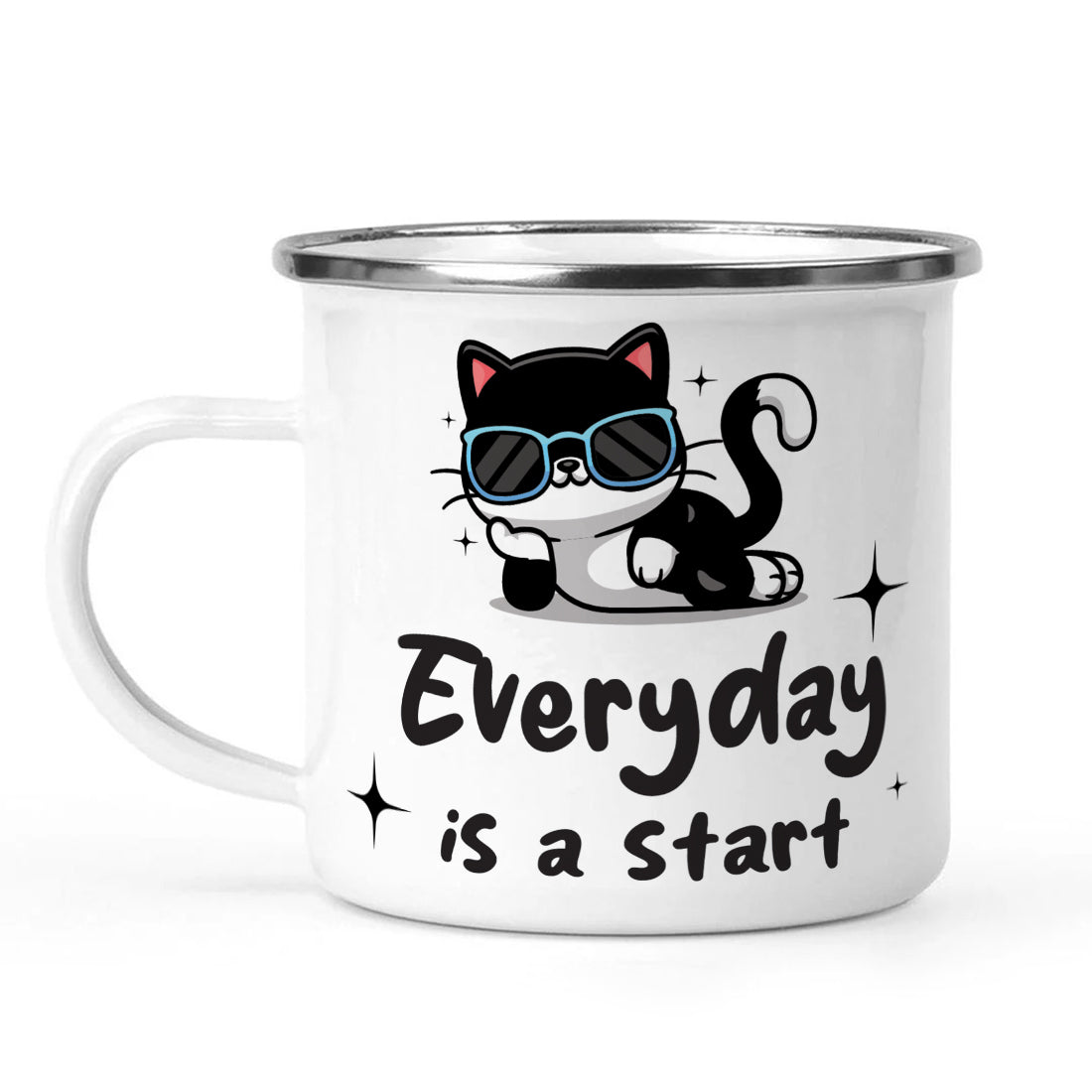 Everyday is a Start Stainless Steel Enamel Coffee Mug