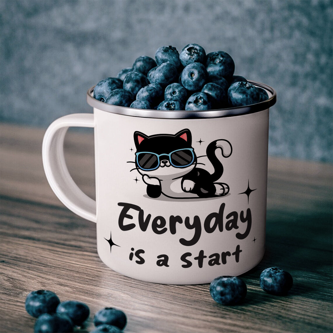 Everyday is a Start Stainless Steel Enamel Coffee Mug