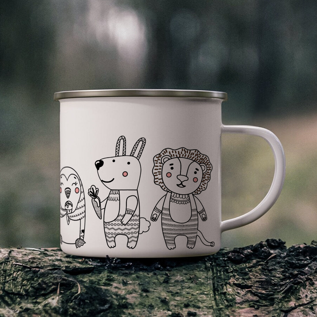 Animal Stainless Steel Enamel Coffee Mug