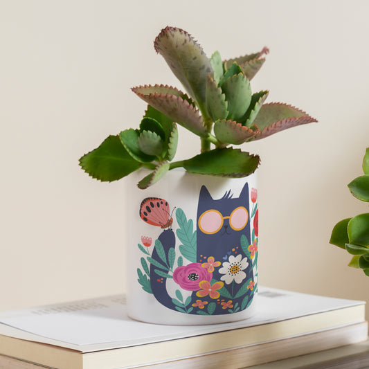 Cat Ceramic Desk planter (Planter only)