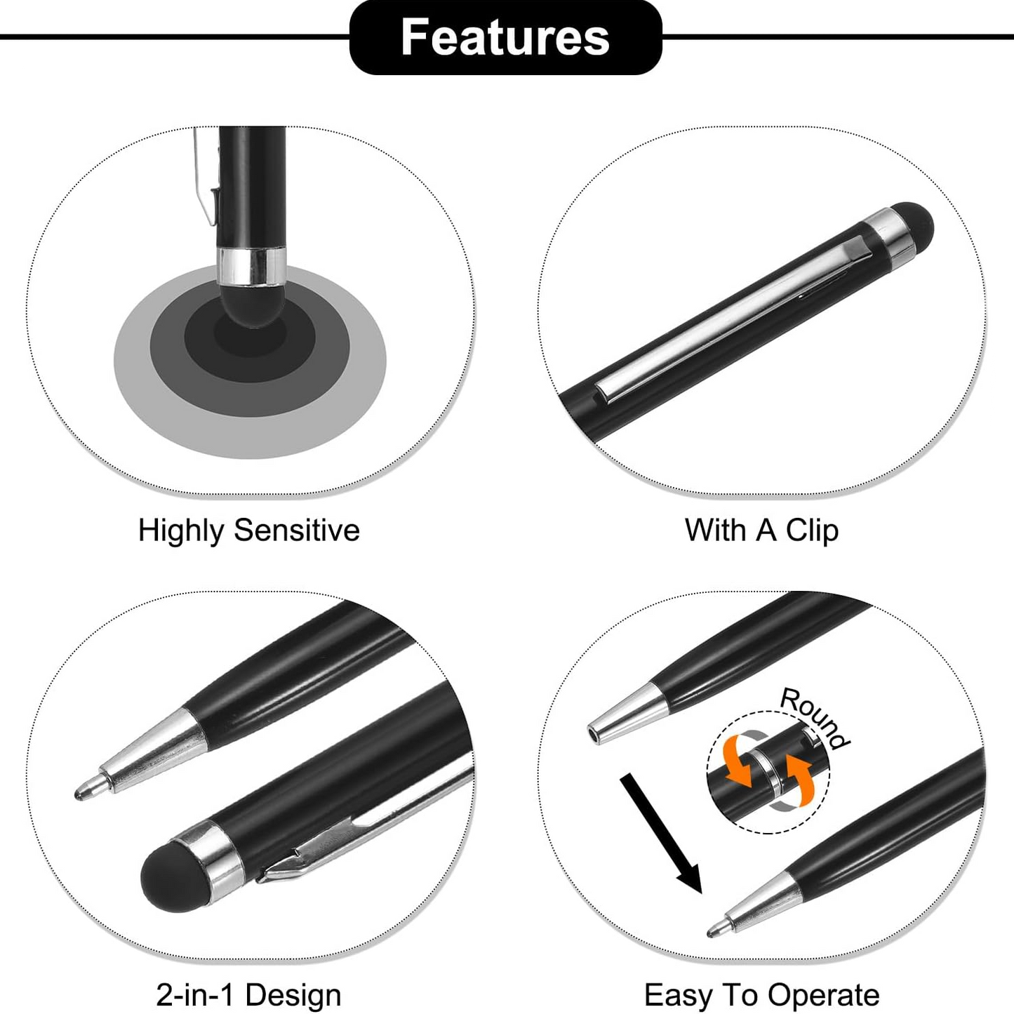 Blue ball point pen with Stylus (Single Piece)