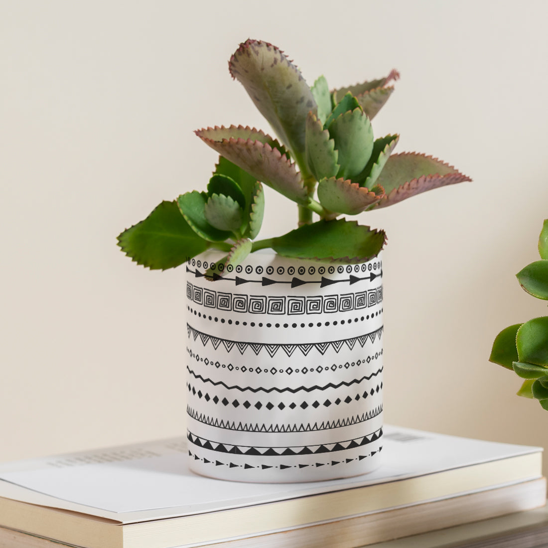 Stripes Ceramic Desk planter Set of 2 (Planter only)