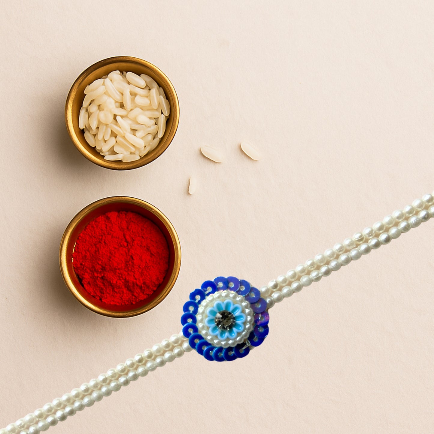 White Beads rakhi