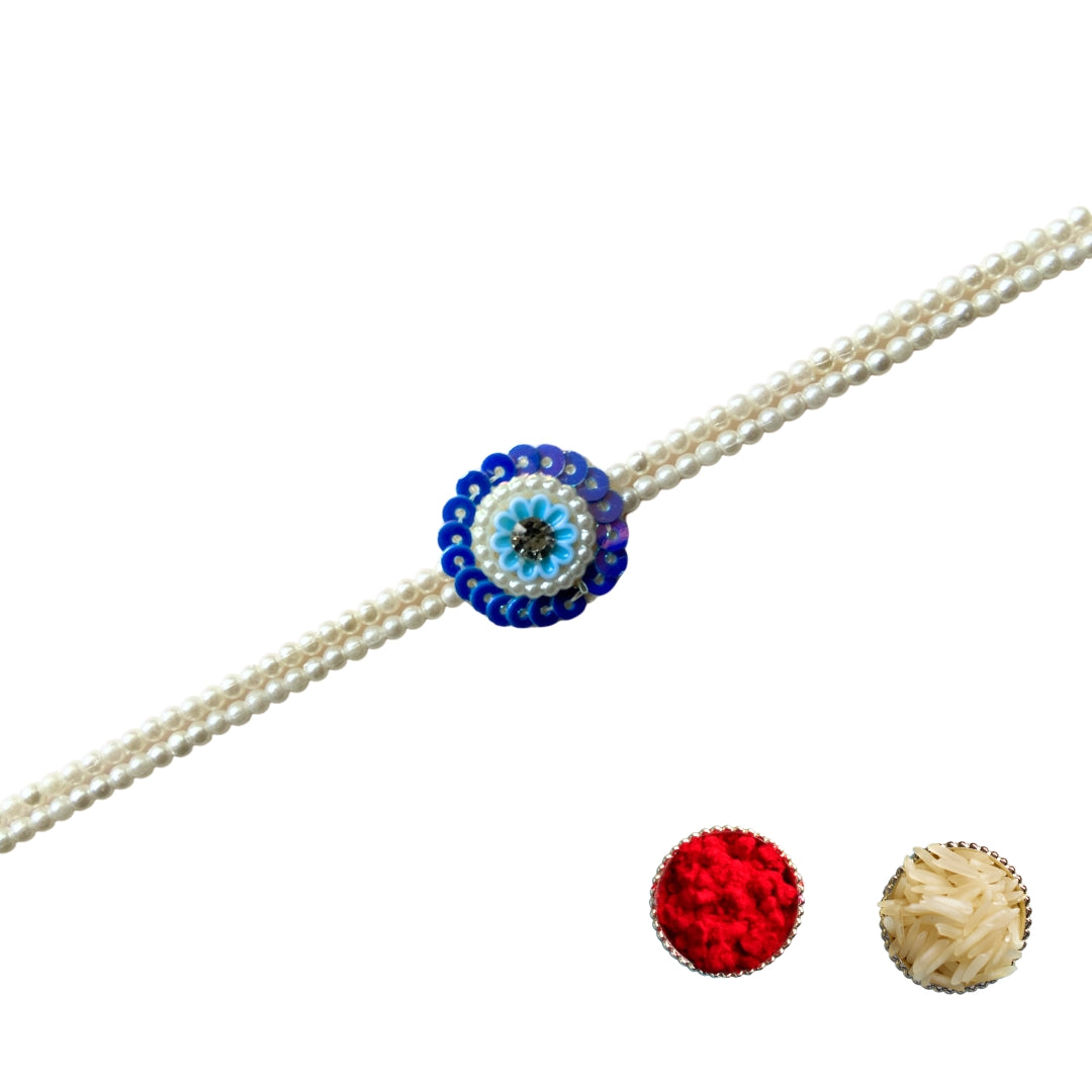 White Beads rakhi