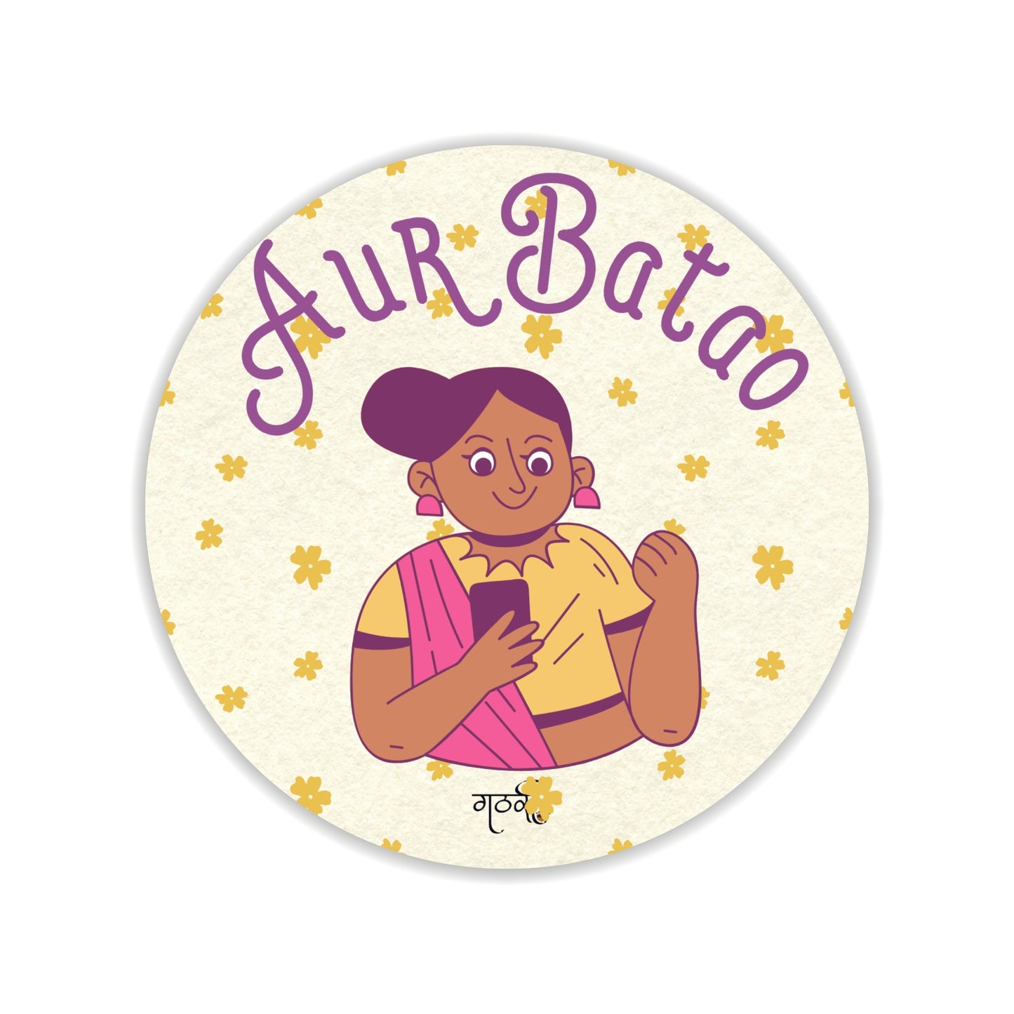Namaste and Aur Batao Set of 2 Quoted Fridge Magnet for Refrigerator