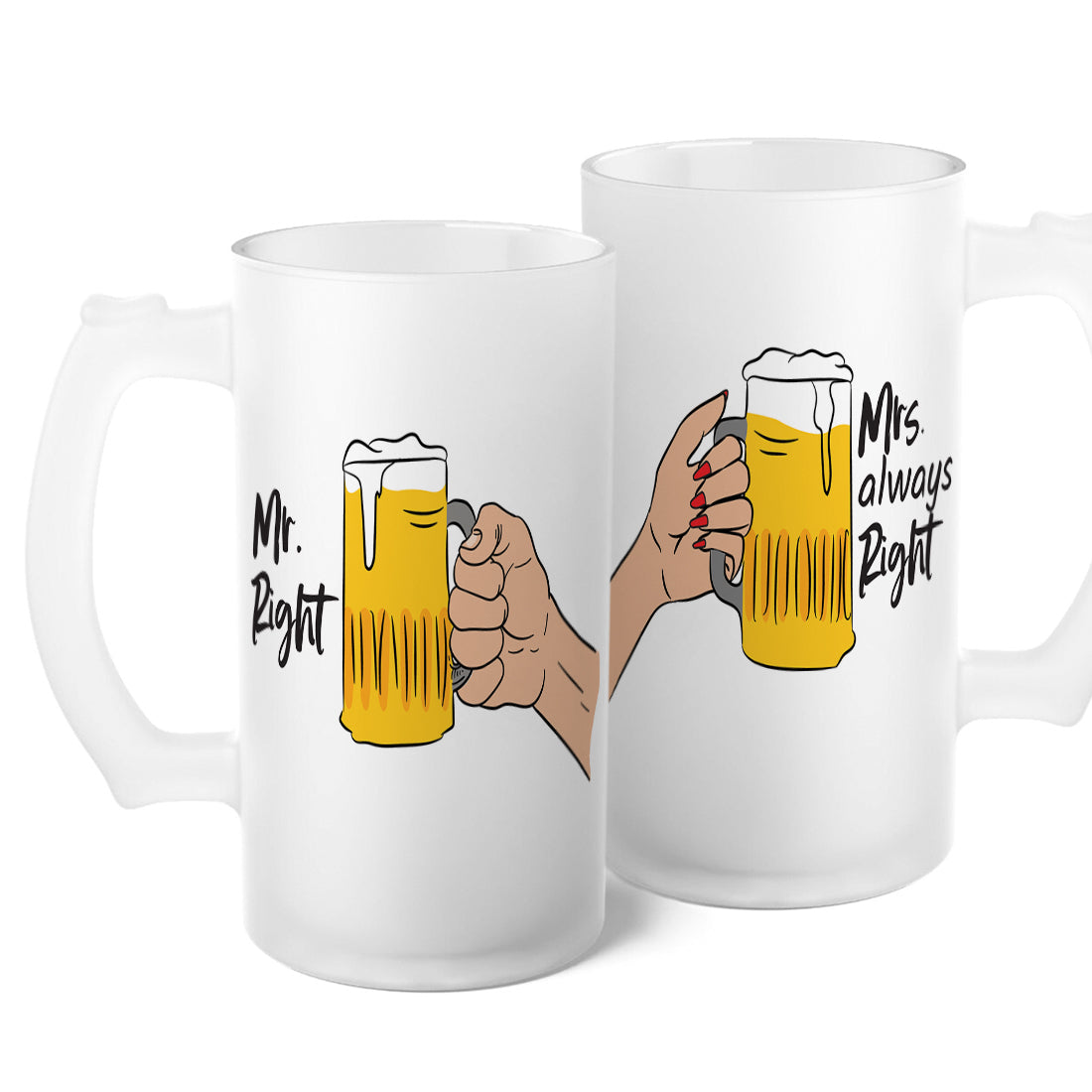 Mr. Right and Mrs. Always Right Beer Mug Combo