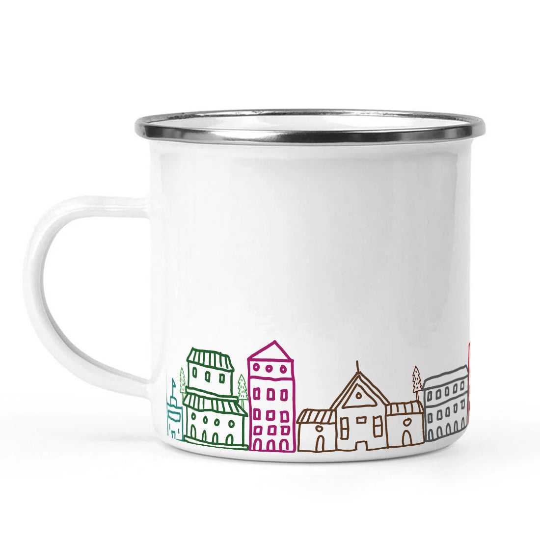 City Stainless Steel Enamel Coffee Mug