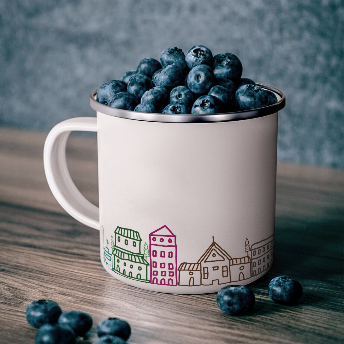 City Stainless Steel Enamel Coffee Mug