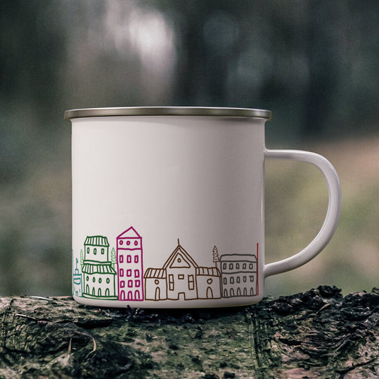 City Stainless Steel Enamel Coffee Mug