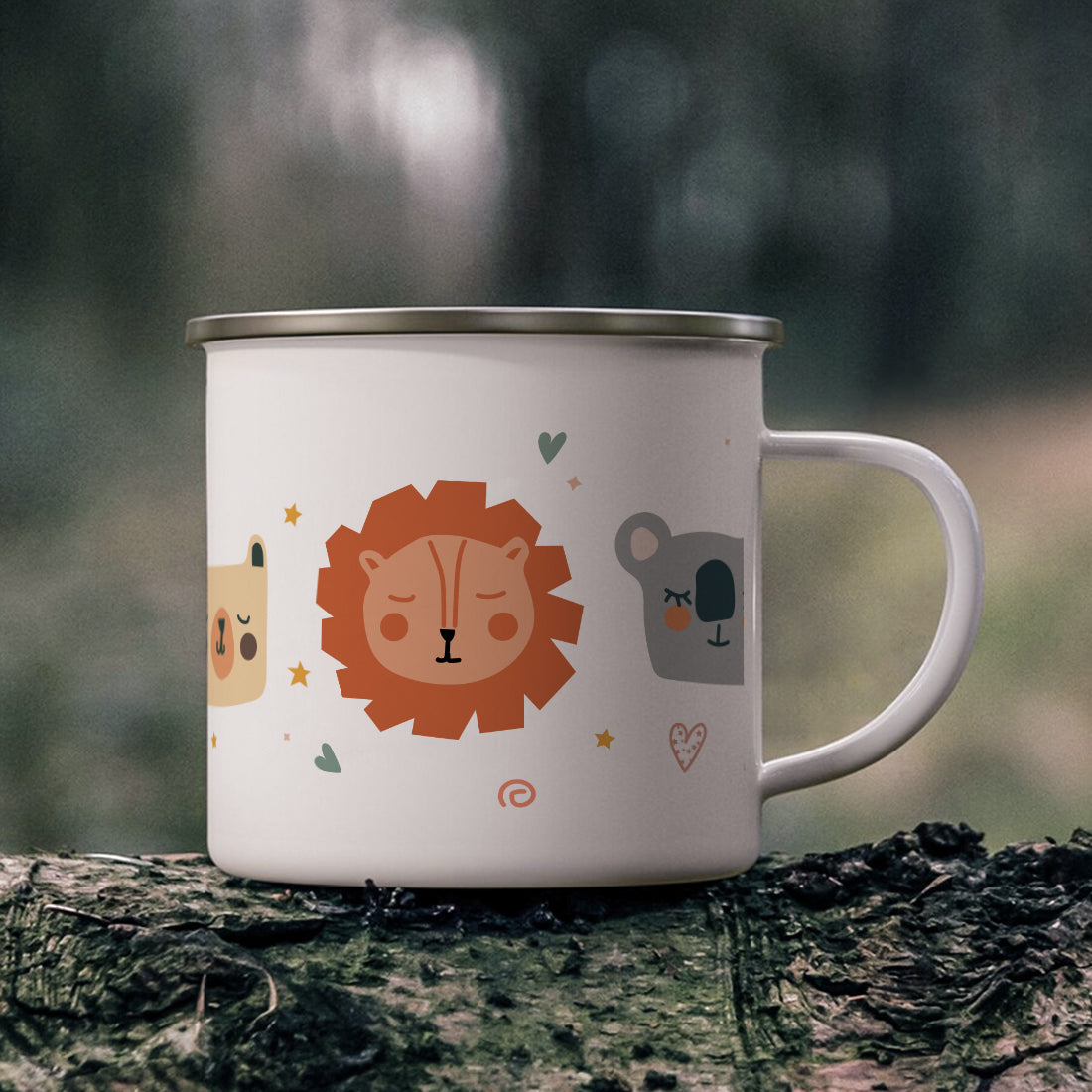 Wildlife Stainless Steel Enamel Coffee Mug