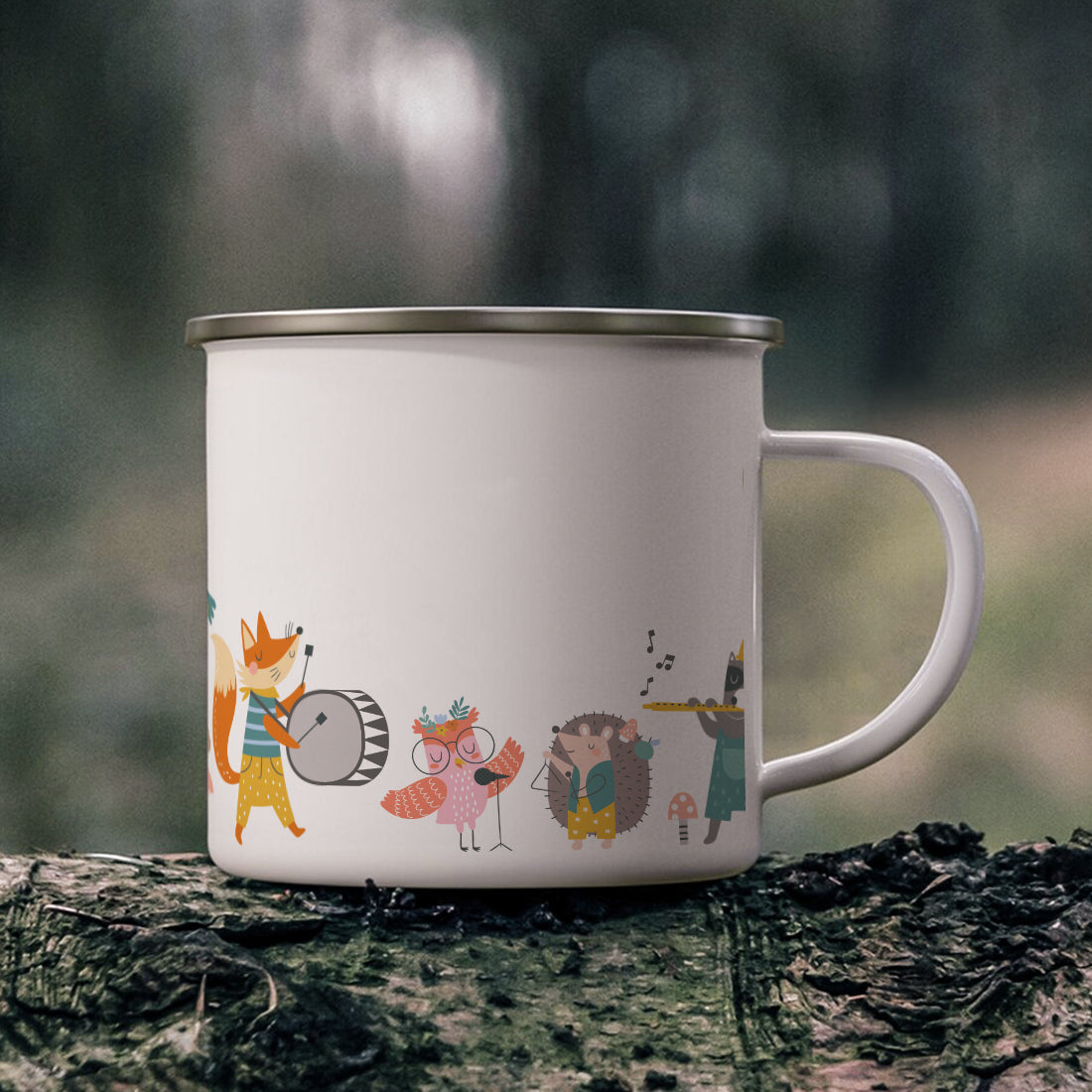 Circus Stainless Steel Enamel Coffee Mug