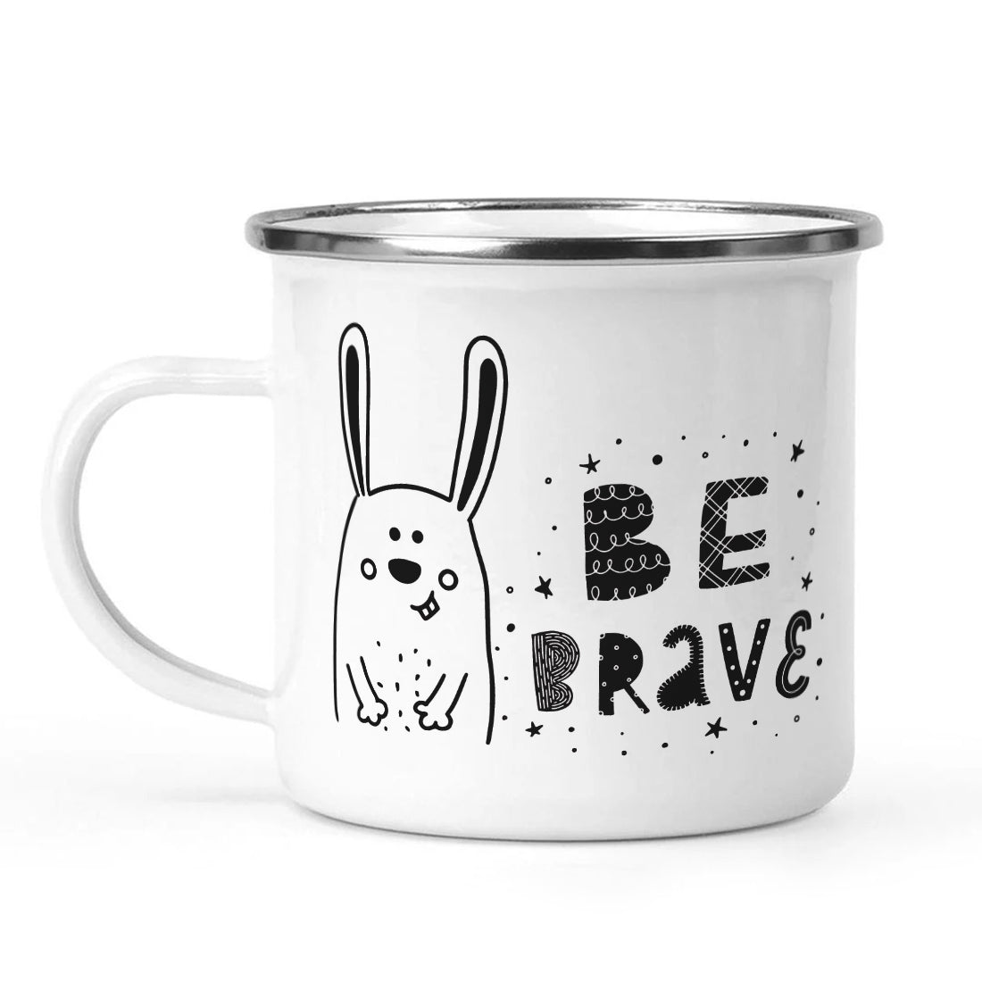 Be Brave Stainless Steel Enamel Coffee Mug