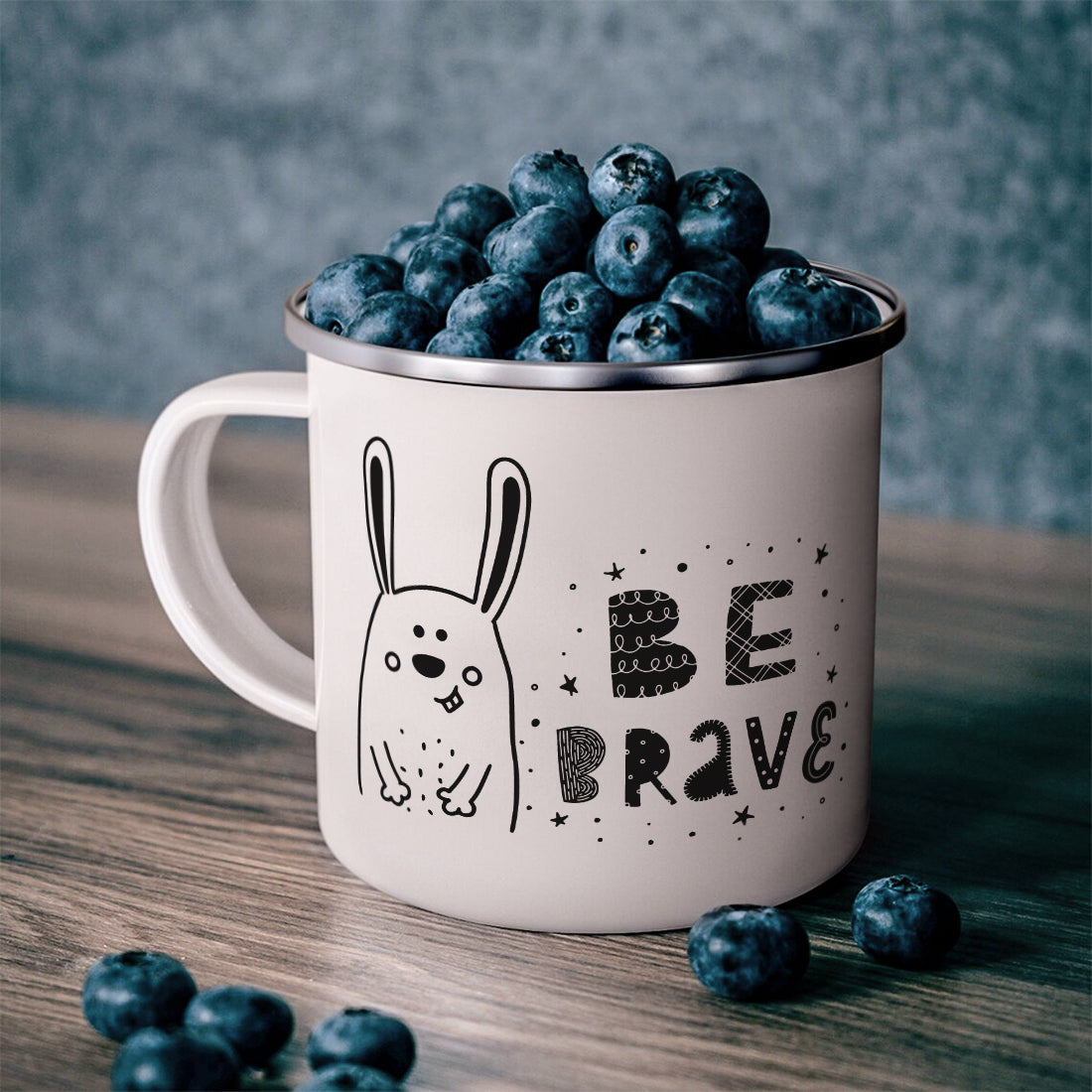 Be Brave Stainless Steel Enamel Coffee Mug