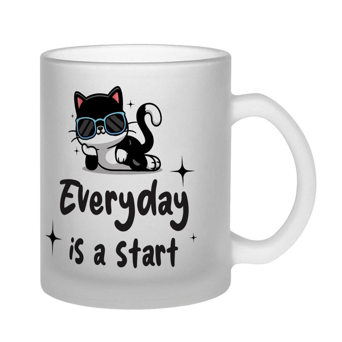 Everyday is a Start Frosted Glass Coffee Mug