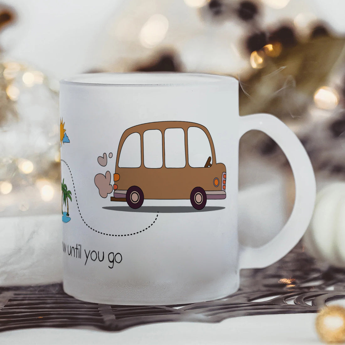 Journey Frosted Glass Coffee Mug