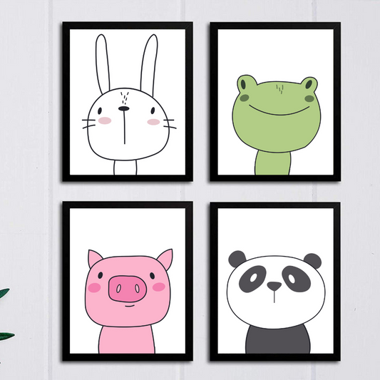 Animal Portraits for Kids Set of 4