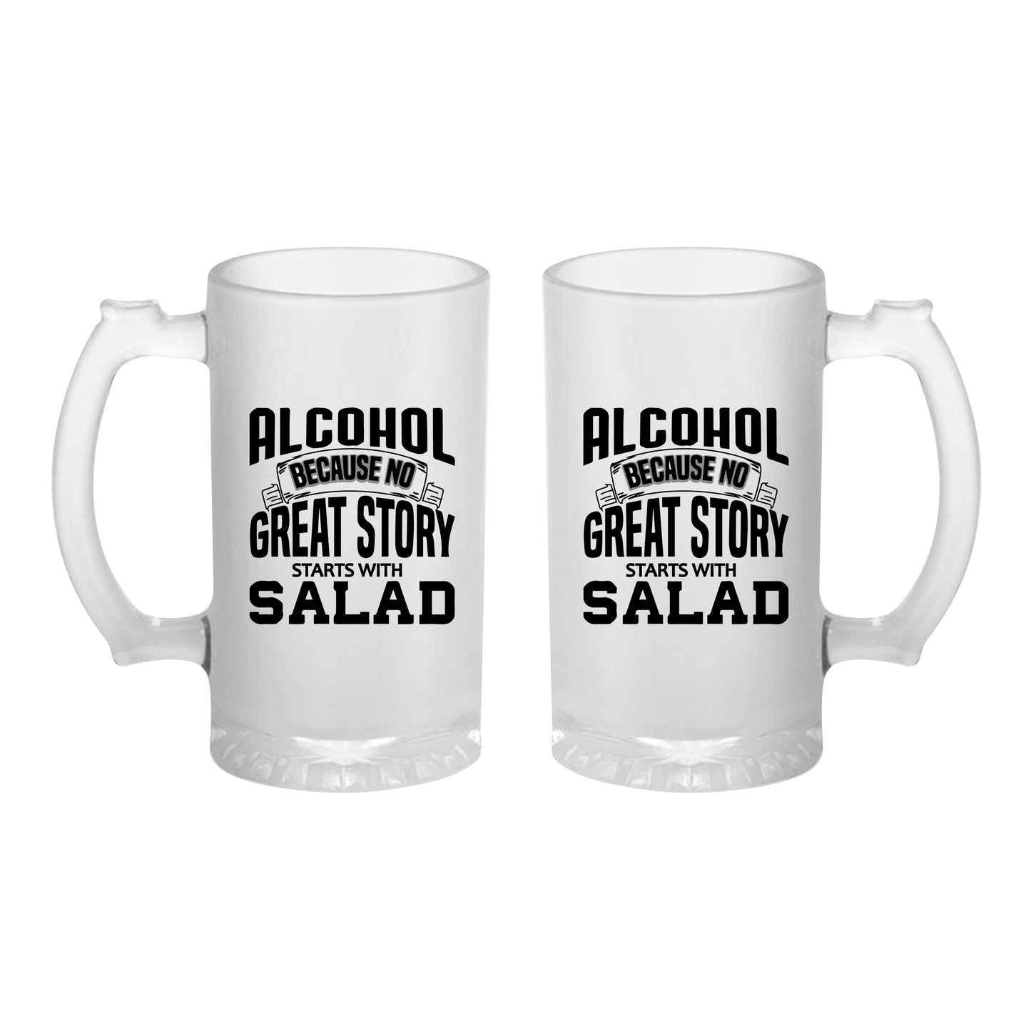 Alcohol A Great Story Frosted Printed Beer Mug