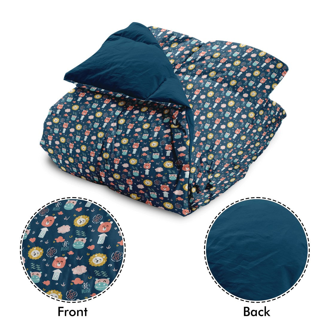 Babies & Kids Baby Super Soft Polyester and Cotton Comforter | AC Blanket | Quilt |Infants Winter Comforter|Newborn Baby Blanket (0-6 Years) - Dark  Blue