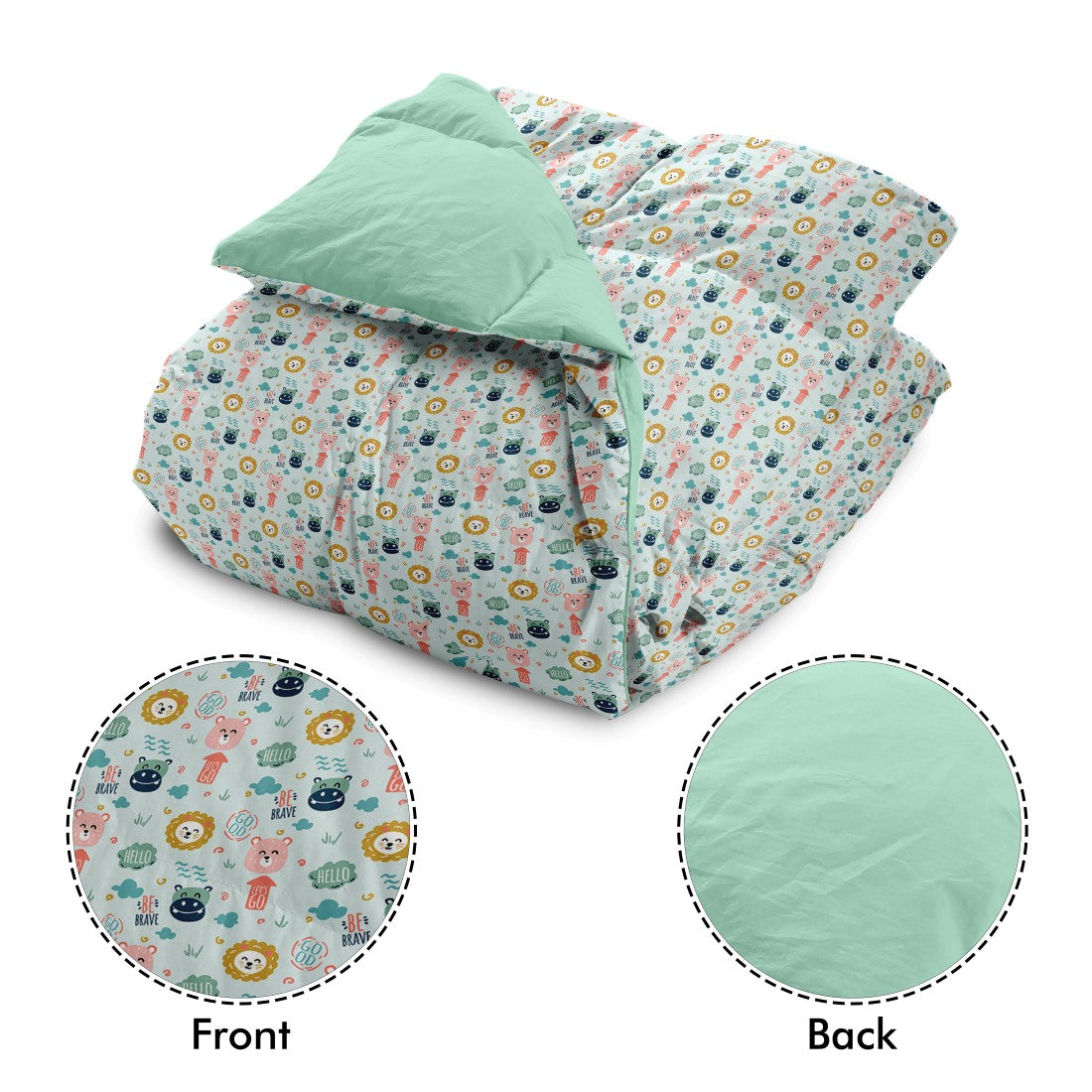 Babies & Kids Baby Super Soft Polyester and Cotton Comforter | AC Blanket | Quilt |Infants Winter Comforter|Newborn Baby Blanket (0-6 Years) - Light Blue