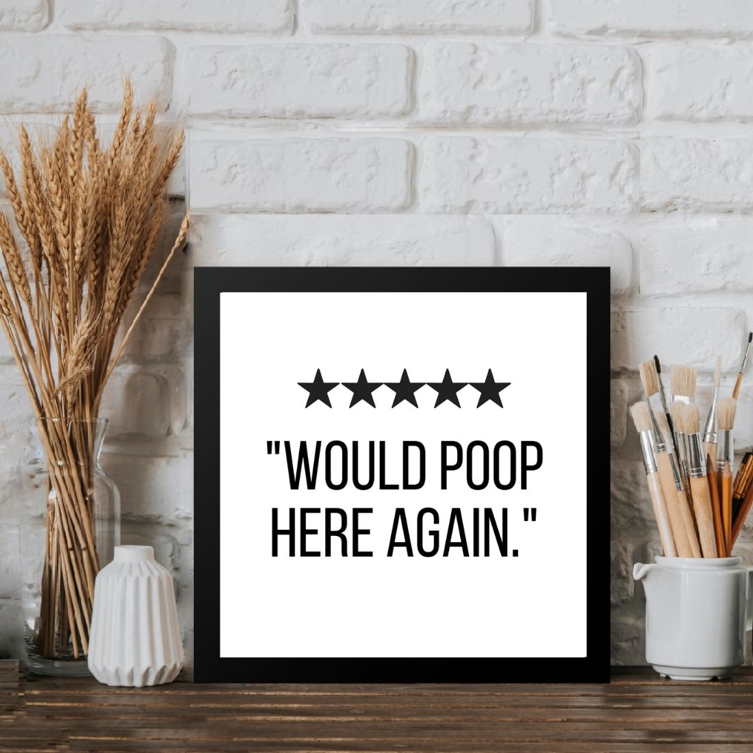 Would poop here again Poster frame