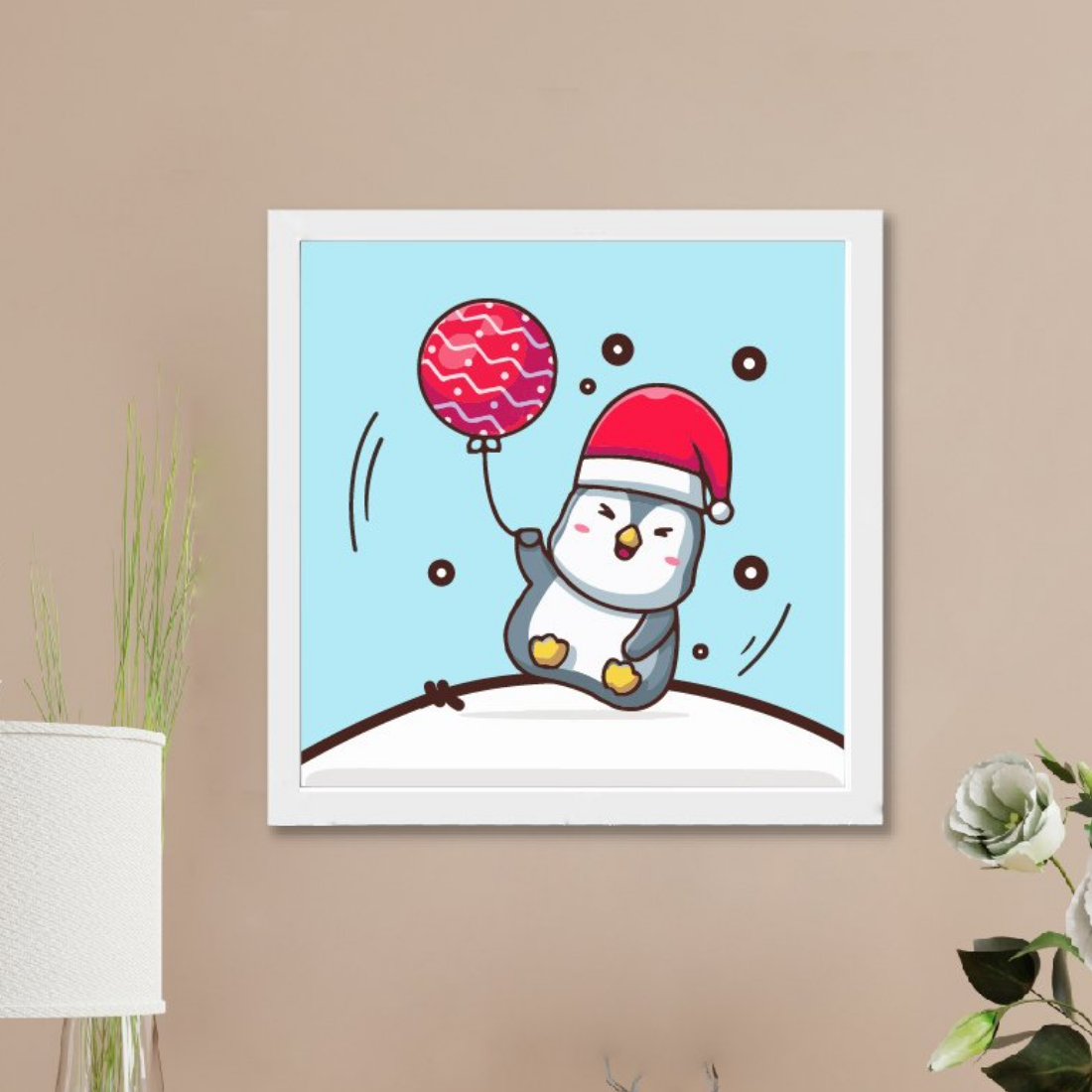 Cute Penguin Christmas Poster frame