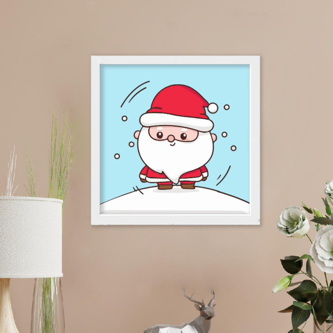 Cute Santa Christmas Poster frame