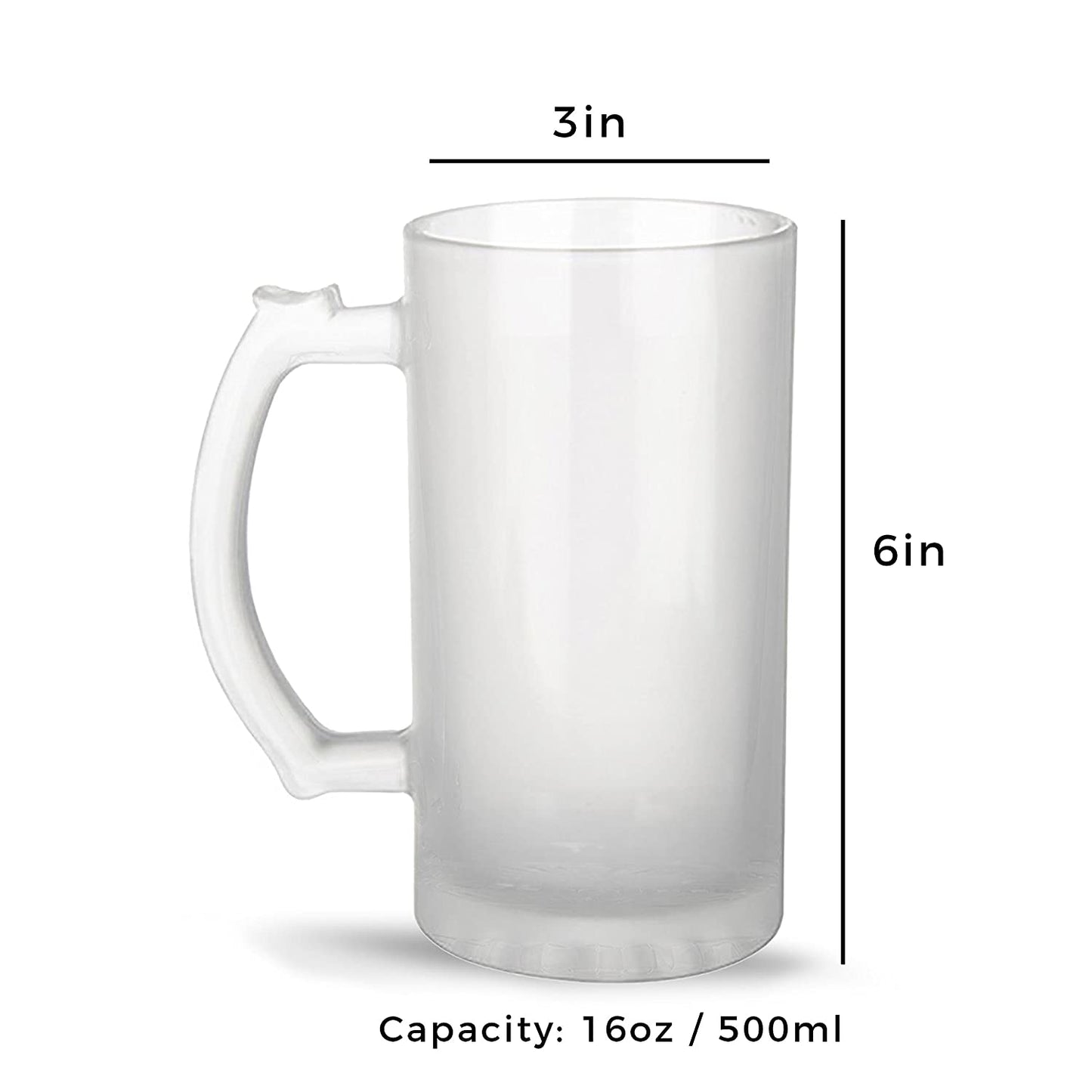 Beer is the Answer Frosted Printed Beer Mug